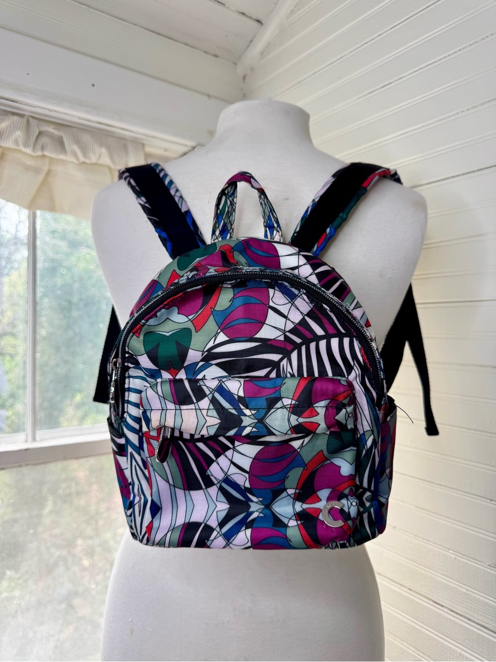 Carpisa Colorful Abstract Print Mini Backpack 🎨
